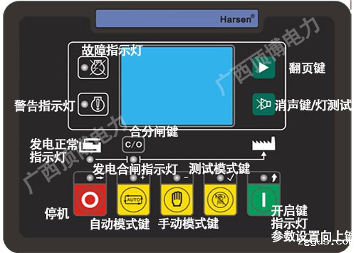 柴油发电机组控制面板操作图解